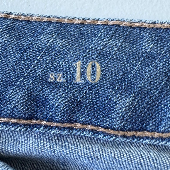 White House Black Market Slim Crop Jeans Size 10 Embroidered Casual Stretch Cuff - Picture 5 of 16